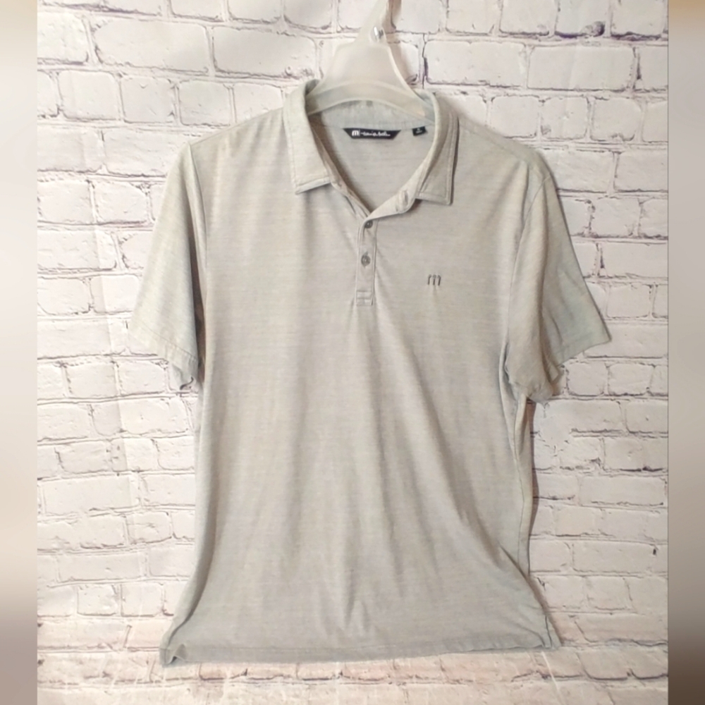 Travis Mathew Light Gray Polo Shirt